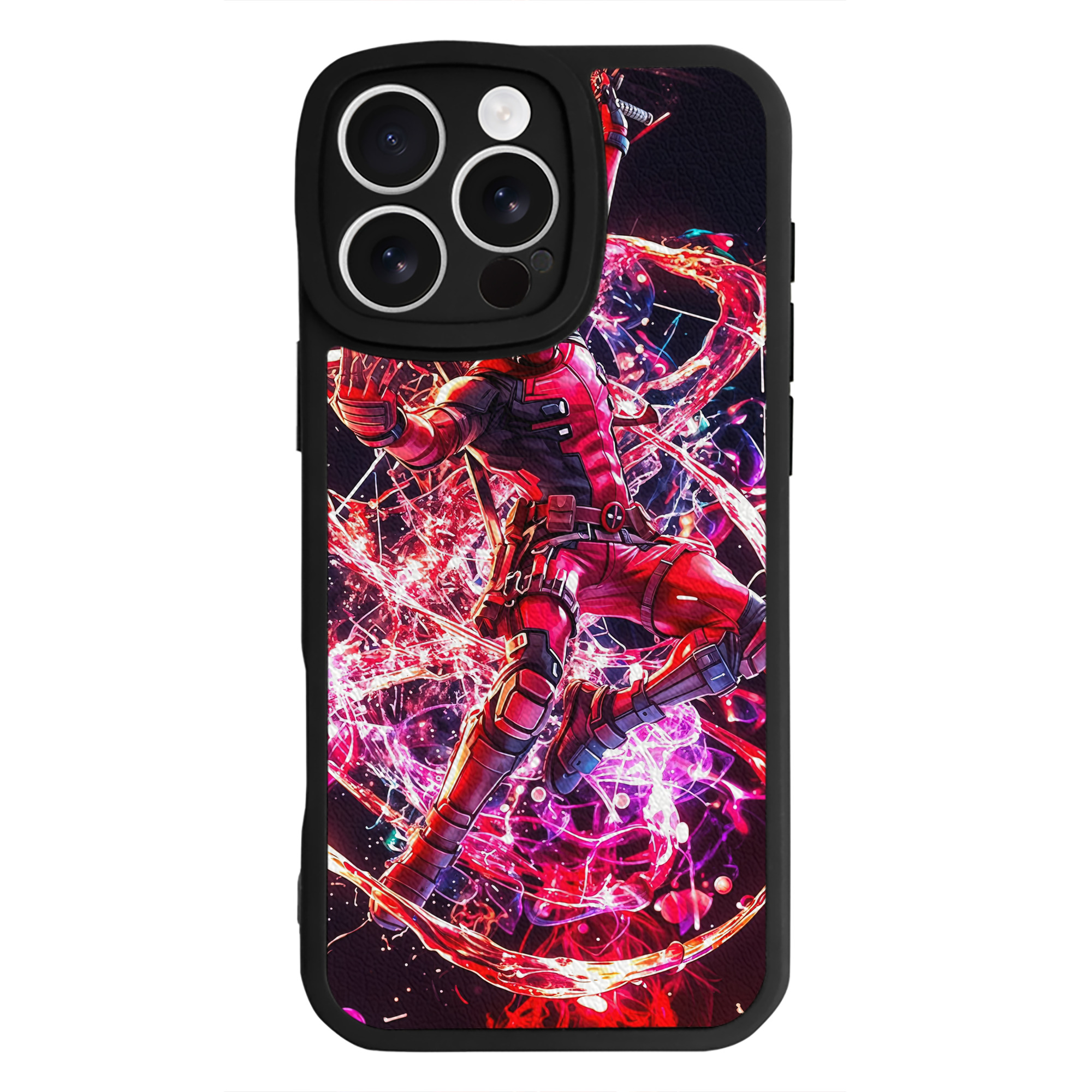 （画像用） Deadpool デッドプール 【iPhone 16シリーズ対応】シリコンスマホケース（レザー調） 材質：シリコン
